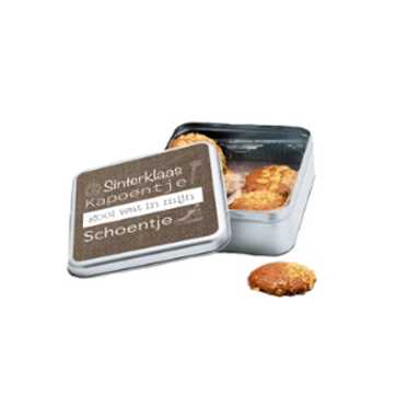 BS1056S Vierkant Sinterklaas blik met een mooie bedrukking