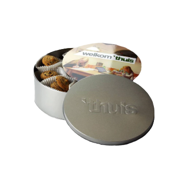 BS1057 Ook een rond bedrukt of onbedrukt koekblik kopen?