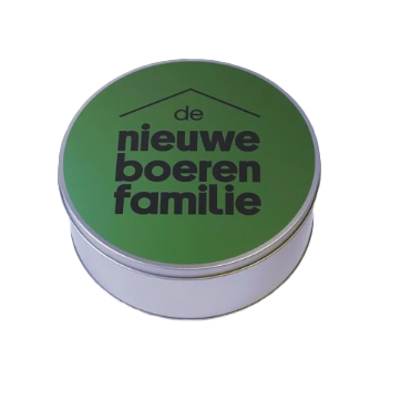 BS1057 Ook een rond bedrukt of onbedrukt koekblik kopen?