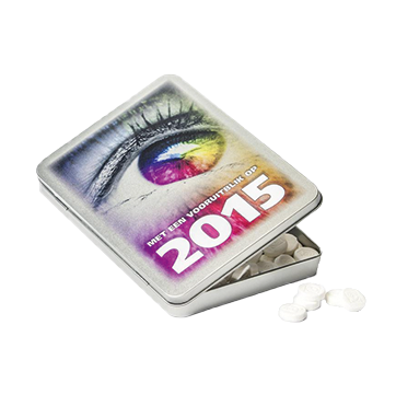 BS1083 A6 blik scharnierdeksel met bedrukking zoals vooruitblik 2015 kopen?