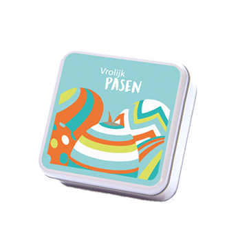 BS1099 Paas bedrukt koekblik met paaseieren