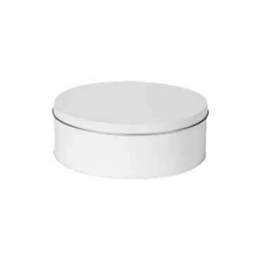 Paas koekblik rond - wit