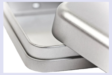 BS2046 Rechthoekig blik plat geopend uitgelicht