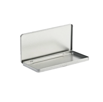 BS2092 Chocolade blik zilver Geopend