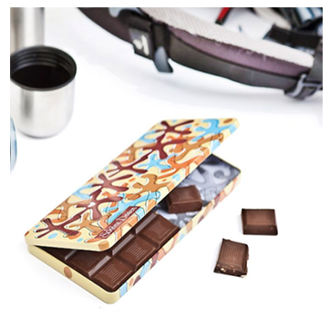 BS2093 Chocolade blik wit met vetvrije inlay