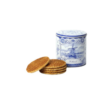 BS4603 Delfts blauw stroopwafelblik klassiek