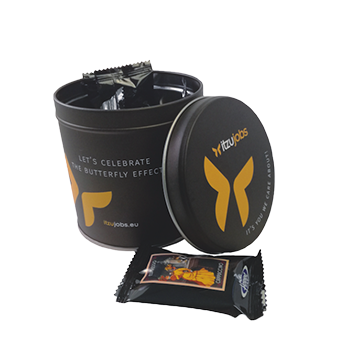 BS4701 Volledig bedrukt stroopwafelblik met koffiekoek