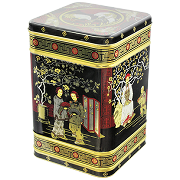 xxl Vierkant blik met japanse bedrukkingen