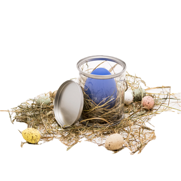 BS9001 Doorzichtig blik met kookwekker Pasen