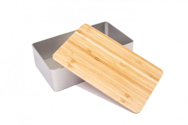 Rechthoekig broodblik met bamboo- 250x150x70 mm