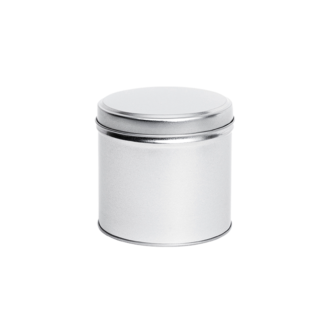 Rond stroopwafel blik zilver ø107x100mm
