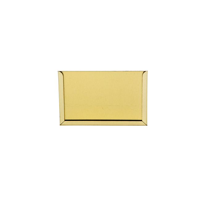 RECHTHOEKIG ETIKETHOUDER GOUD- 99X64X2 MM