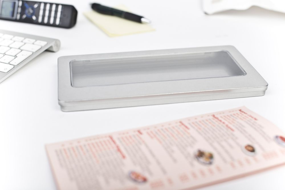 Envelop blik luxe met view - 225x115x10 mm