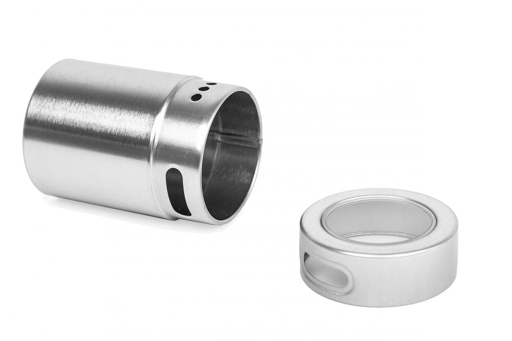 Rond kruidenblik met strooi gaten - ø48x73 mm