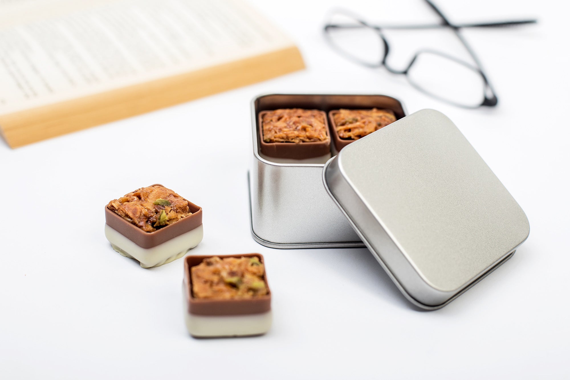 Vierkant blik - 70x70x40 mm