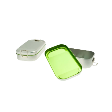 BS2101 Blikken lunchbox groen open